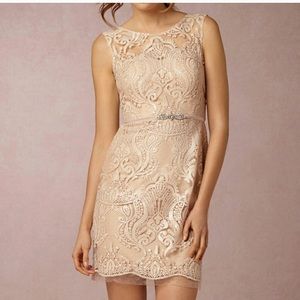 Jennie Yoo for Anthro Victorian lace beaded dress